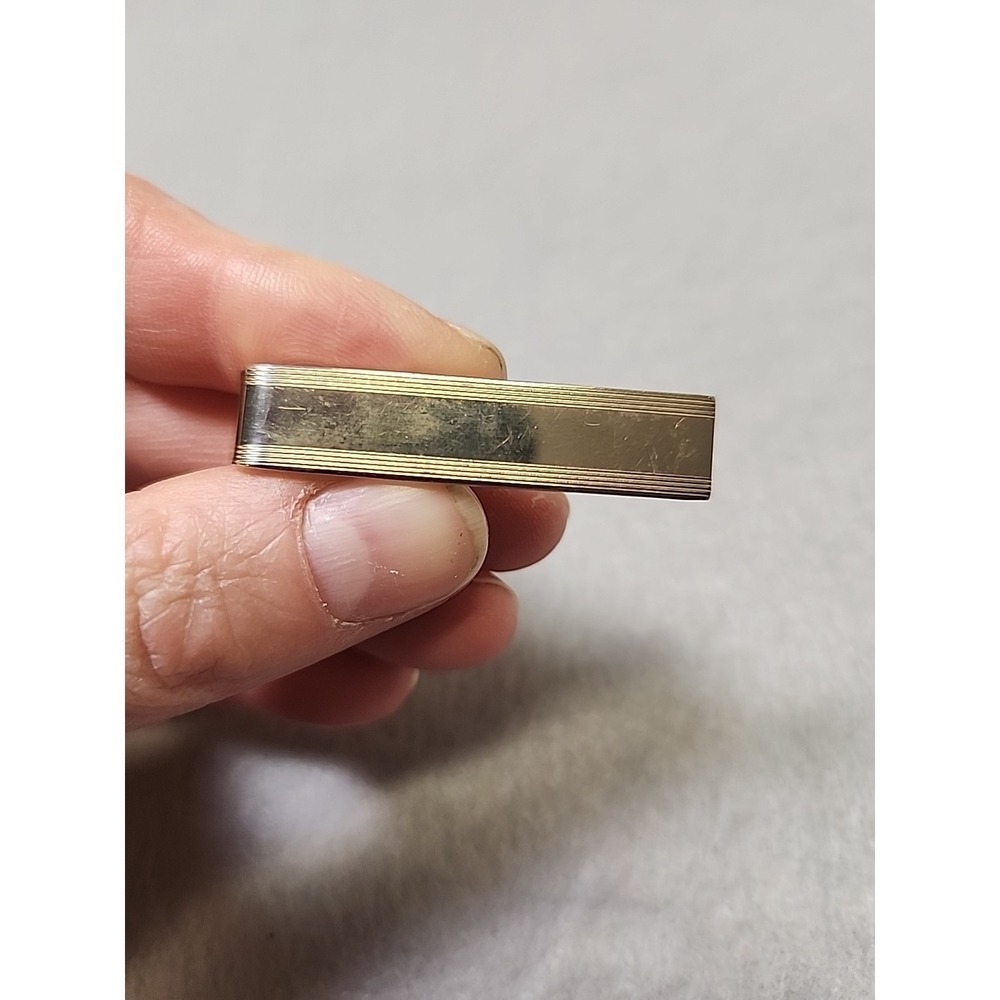 Flex-Let Quality‎ Tie Clip Gold Tone  Vintage